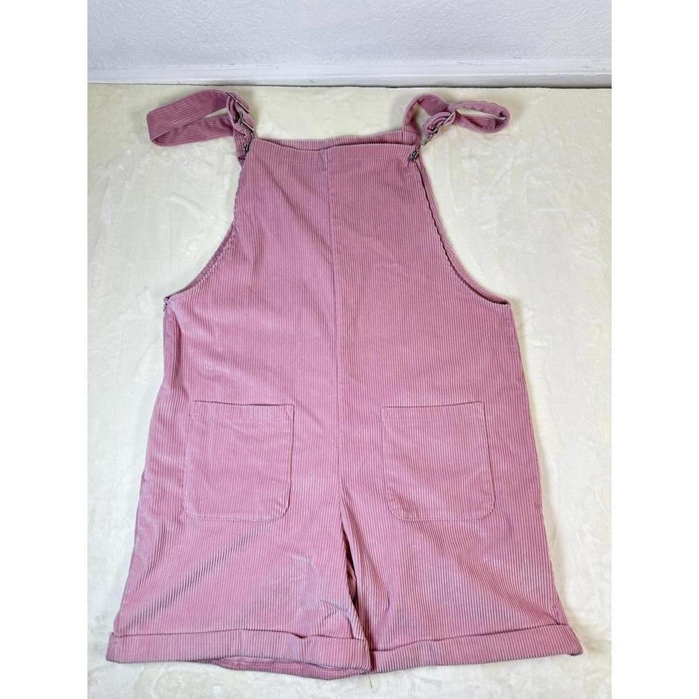 Pink Corduroy Overalls Shorts Romper Women’s Small Pinafore Retro 90s Y2K